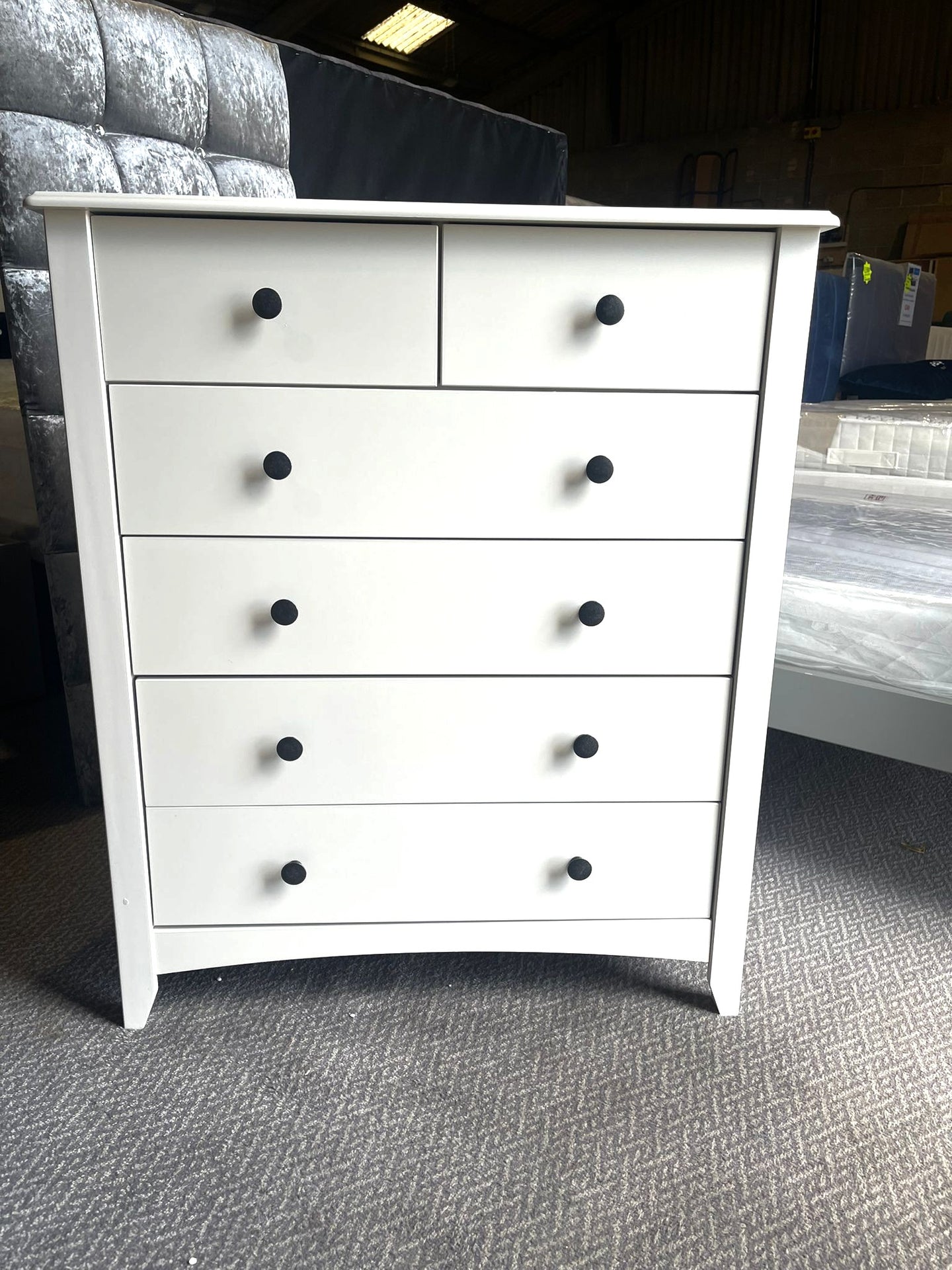 Assembled Habitat Minato Slim 6 Drawer Chest - White